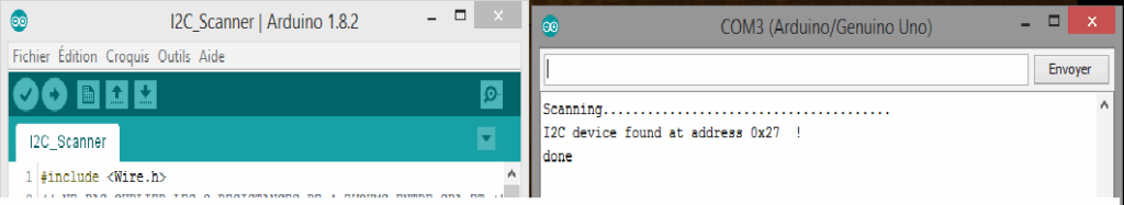 fenêtre du moniteur série